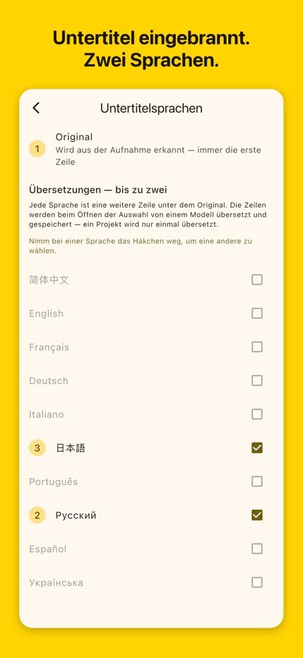 iPhone: Untertitelübersetzung einstellen